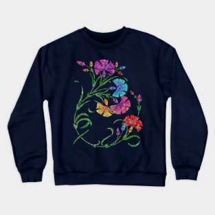 Abstract Floral Art Crewneck Sweatshirt